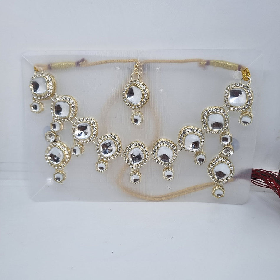 Kundan Necklace in Gold Plated | Bridal Jewellery India