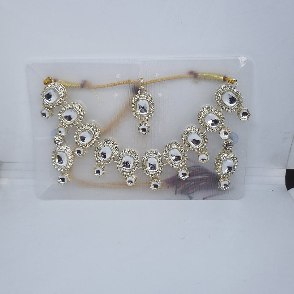 Kundan Necklace in Gold Plated | Bridal Jewellery India
