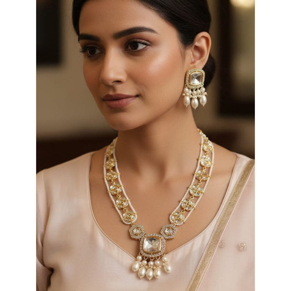 Kundan Necklace in Gold Tone for Bridal Wear | Bridal Jewellery India