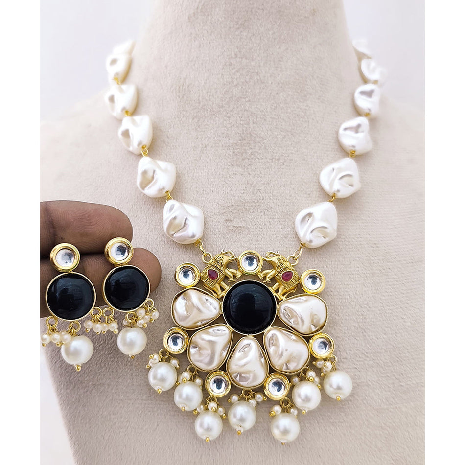 Pota Stone Choker in Heritage Gold Plated | Bridal Jewellery India