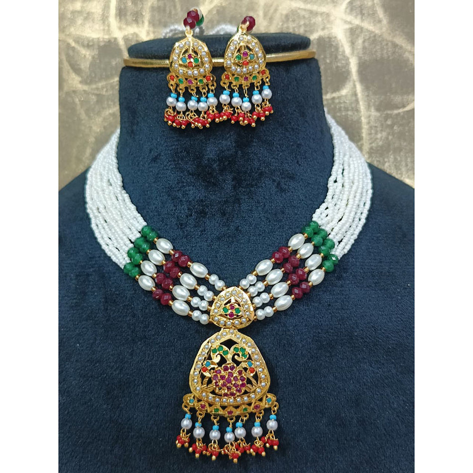 Kundan Choker Necklace in Gold Plated for Bride | Bridal Jewellery India