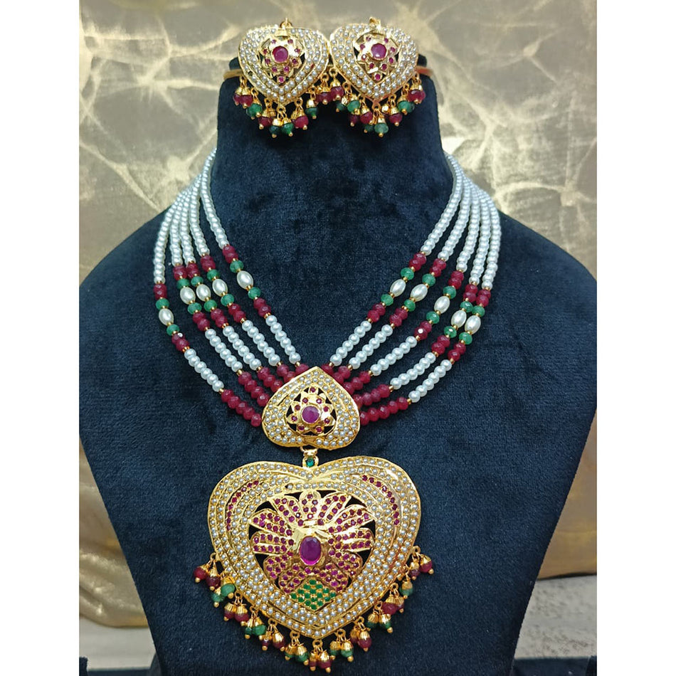 Kundan Choker Necklace in Gold Plated with Austrian Stones | Bridal Jewellery India