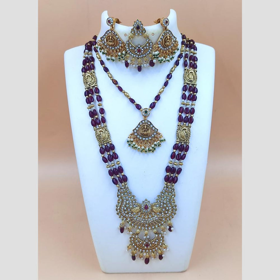 Duo Fusion Necklace in Austrian Silver | Bridal Jewellery India