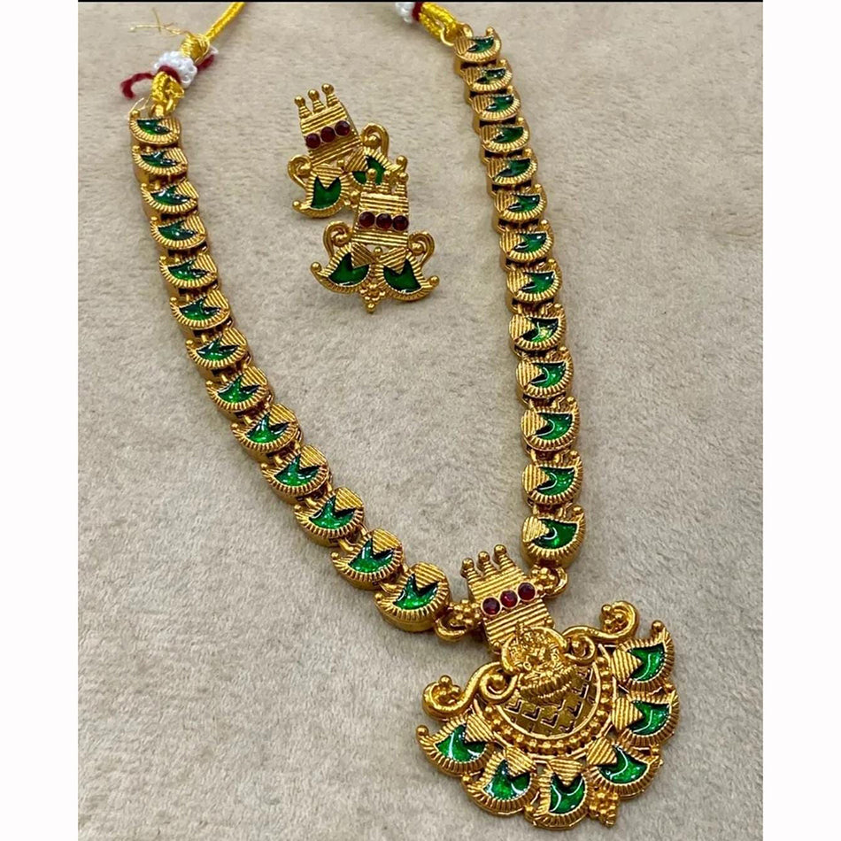 Meenakari Necklace Set in Gold Tone | Bridal Jewellery India