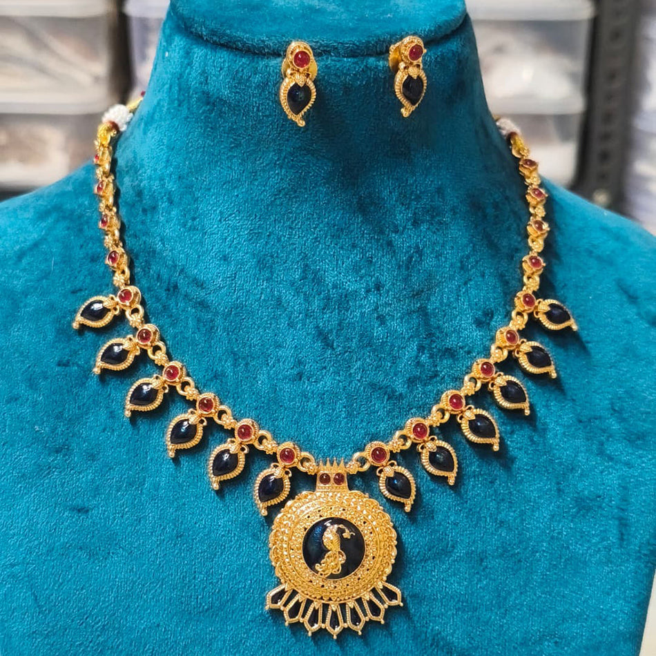 Meenakari Necklace in Silver | Bridal Jewellery India
