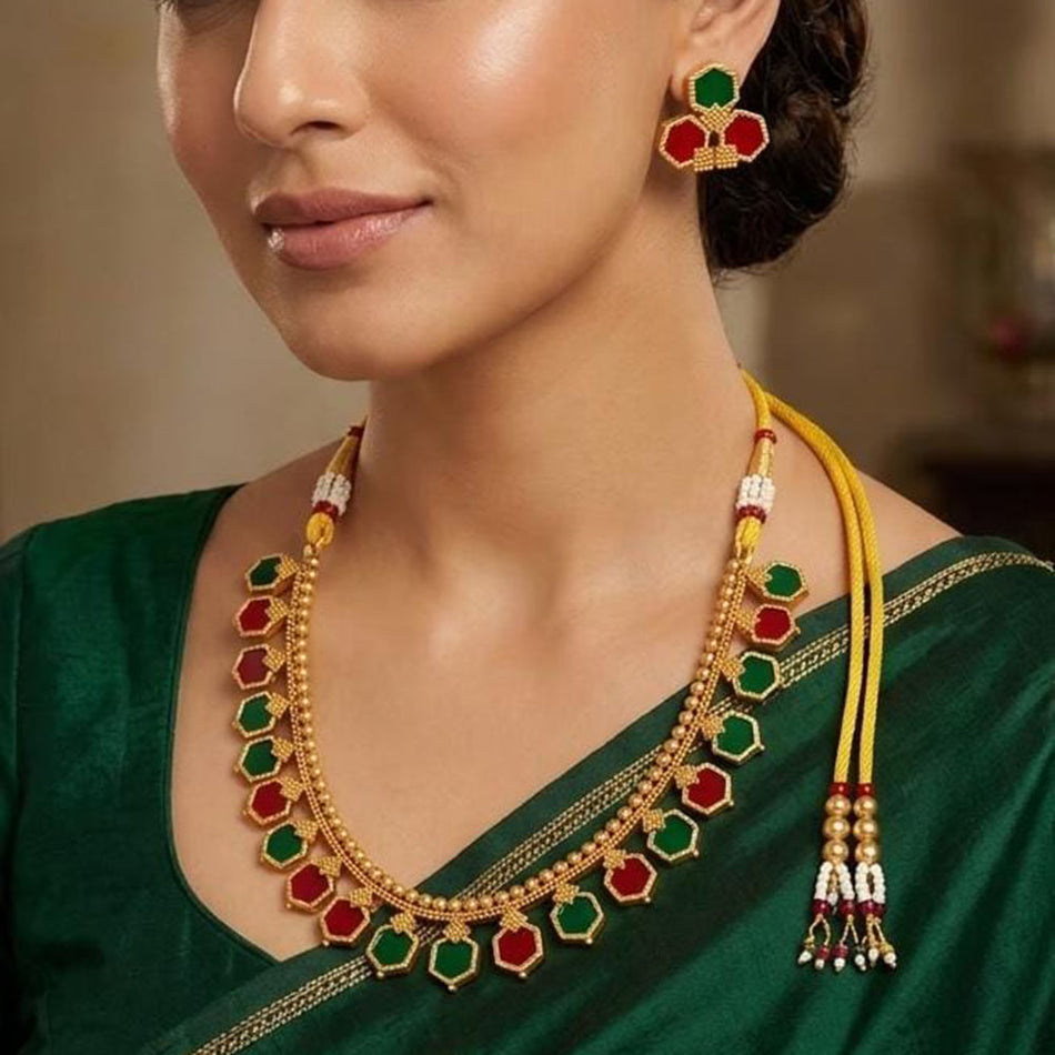 Matte Silver Necklace Set for Bridal | Bridal Jewellery India
