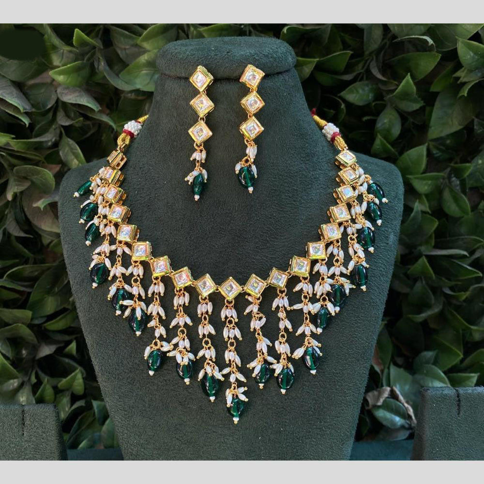 Kundan Necklace in Gold Plated | Bridal Jewellery India