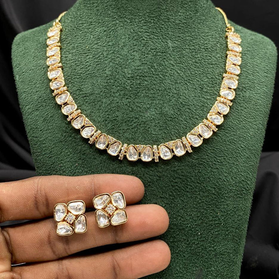 Kundan Choker Necklace in Gold Plated | Bridal Jewellery India