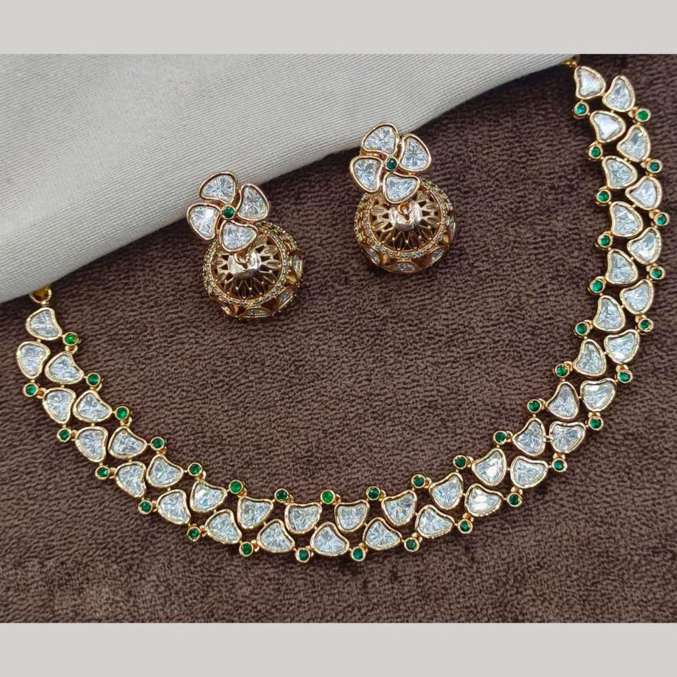 Gold Plated Kundan Necklace Set for Bridal | Bridal Jewellery India