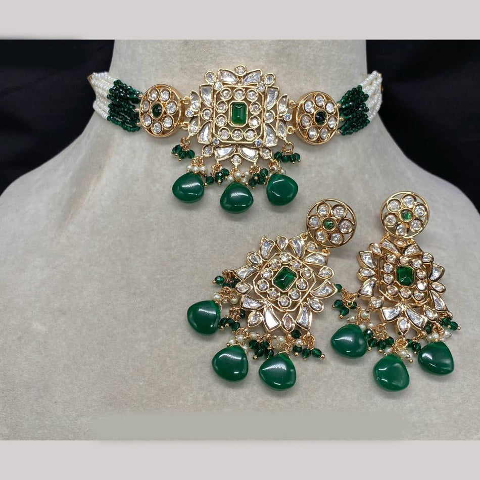 Kundan Choker Necklace in Gold Plated | Bridal Jewellery India