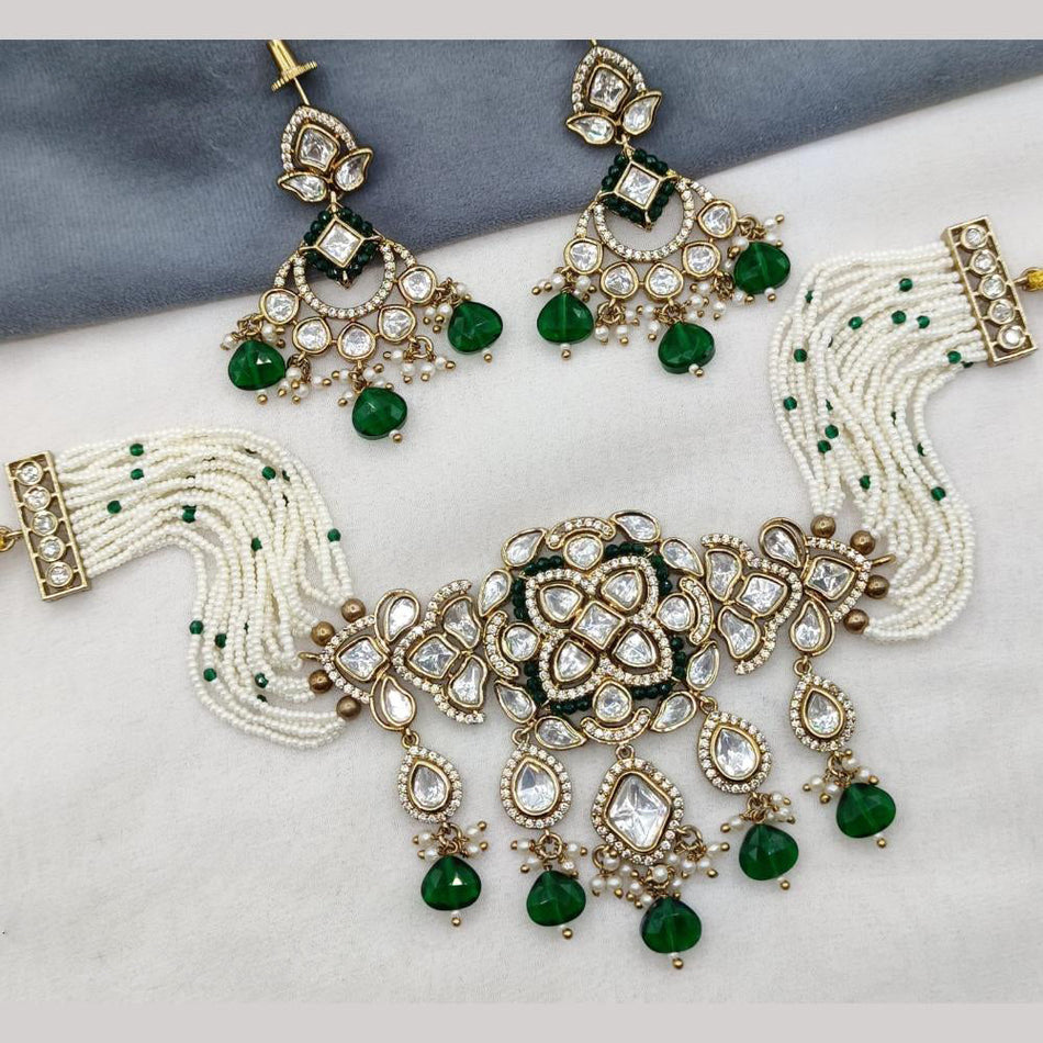 Gold Plated Kundan Choker Necklace for Bridal | Bridal Jewellery India
