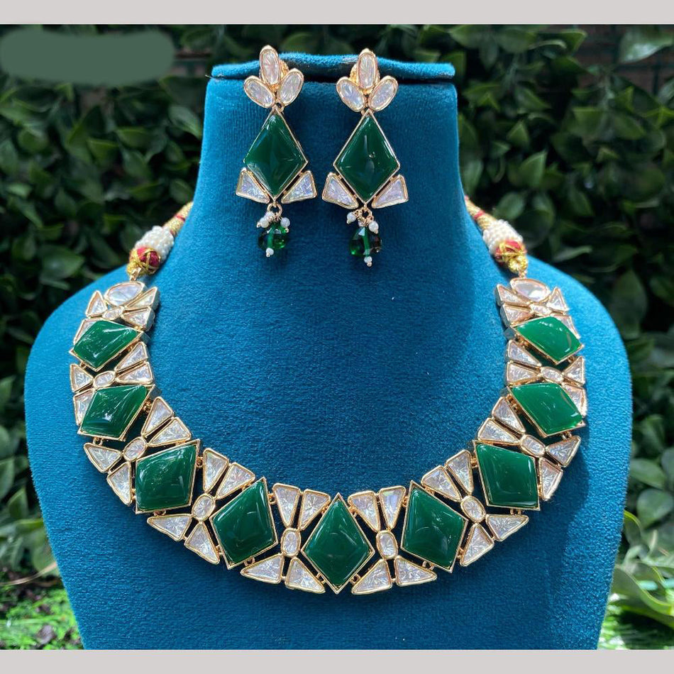 Kundan Necklace in Gold Plated | Bridal Jewellery India