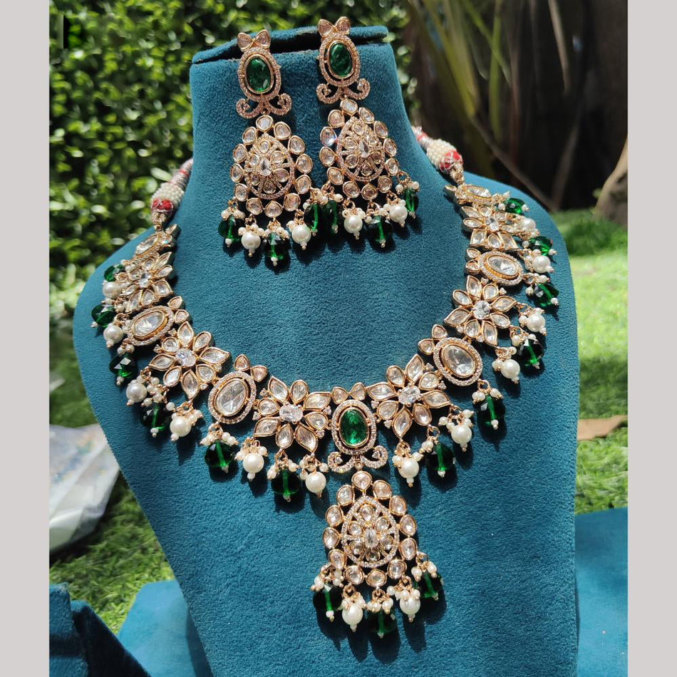 Gold Plated Kundan Necklace Set | Bridal Jewellery India