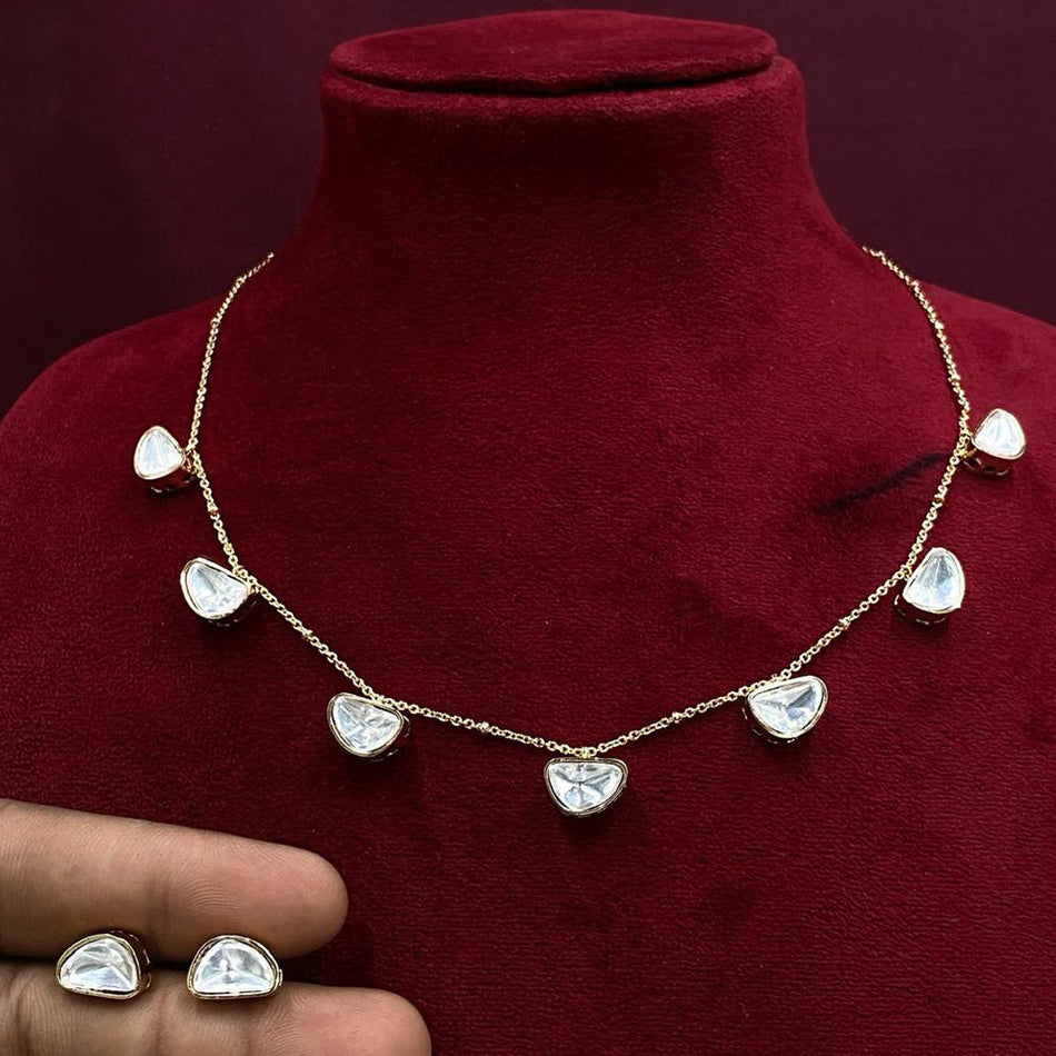 Kundan Choker Necklace in Gold Plated | Bridal Jewellery India