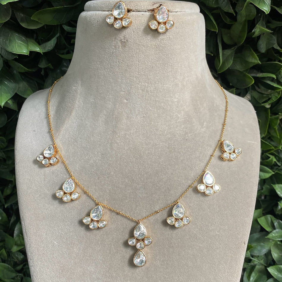 Gold Plated Kundan Necklace Set for Bridal Wear | Bridal Jewellery India