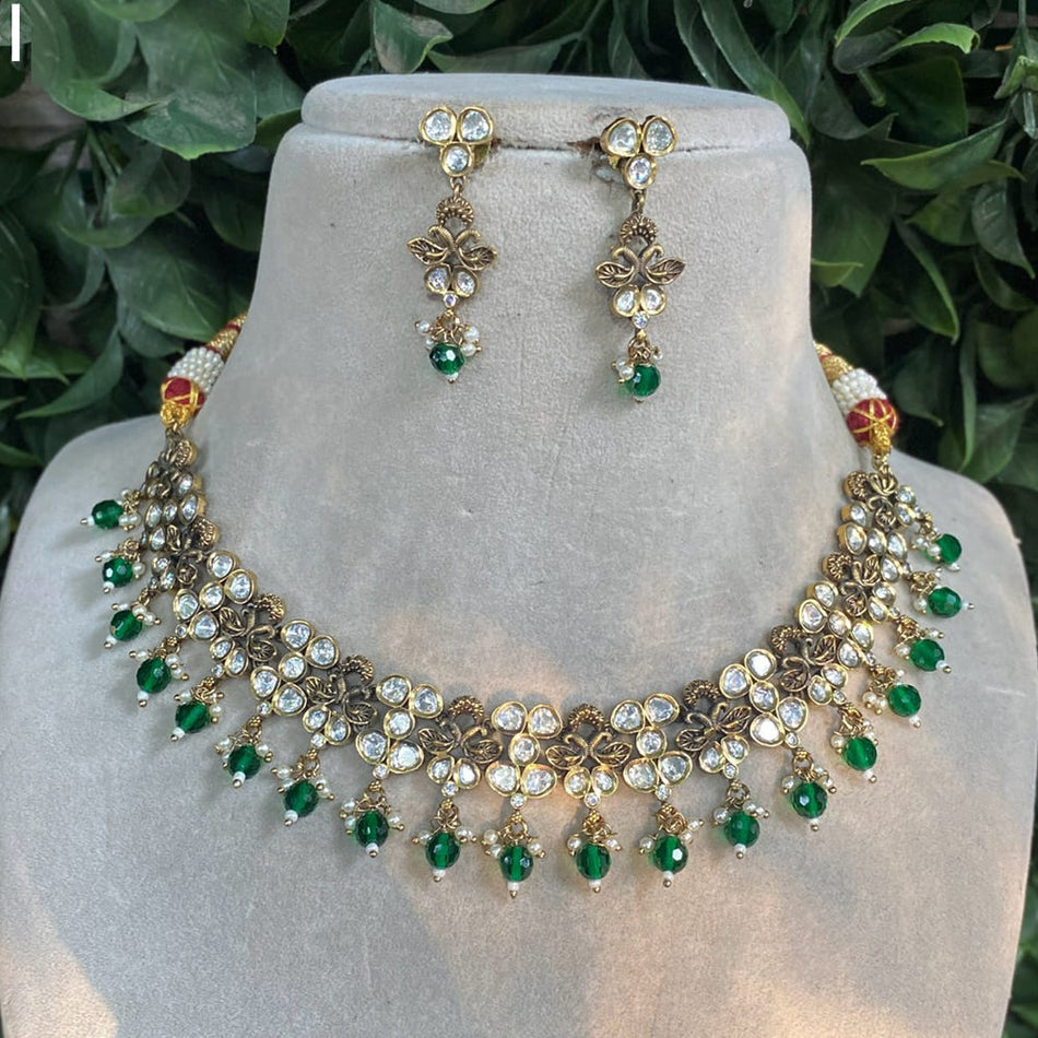 Kundan Necklace in Gold Plated | Bridal Jewellery India