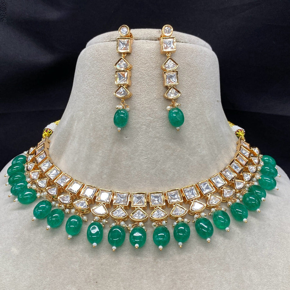Kundan Necklace in Gold Plated | Bridal Jewellery India