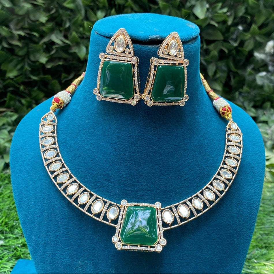 Kundan Necklace in Gold Plated | Bridal Jewellery India