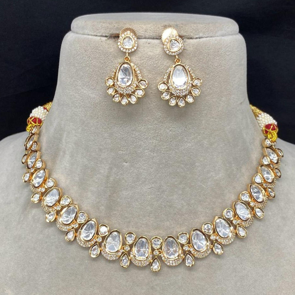 Kundan Necklace in  Gold Plated | Bridal Jewellery India