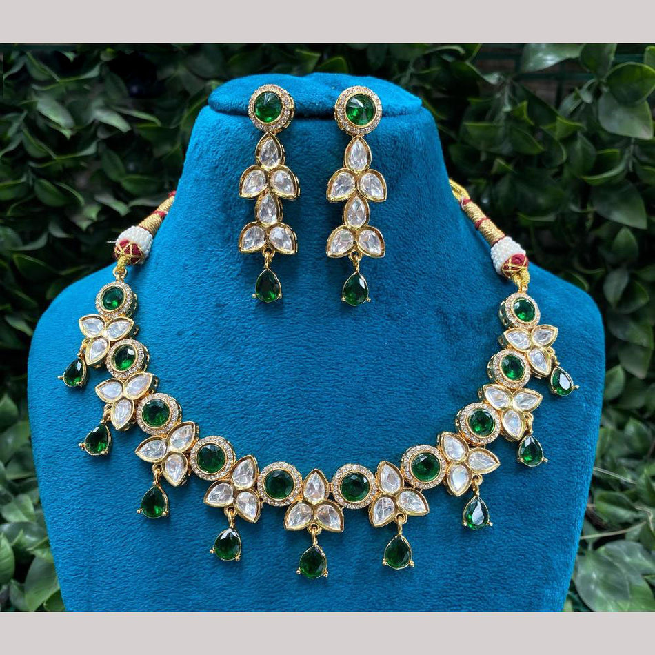 Kundan Choker Necklace in Gold Plated | Bridal Jewellery India