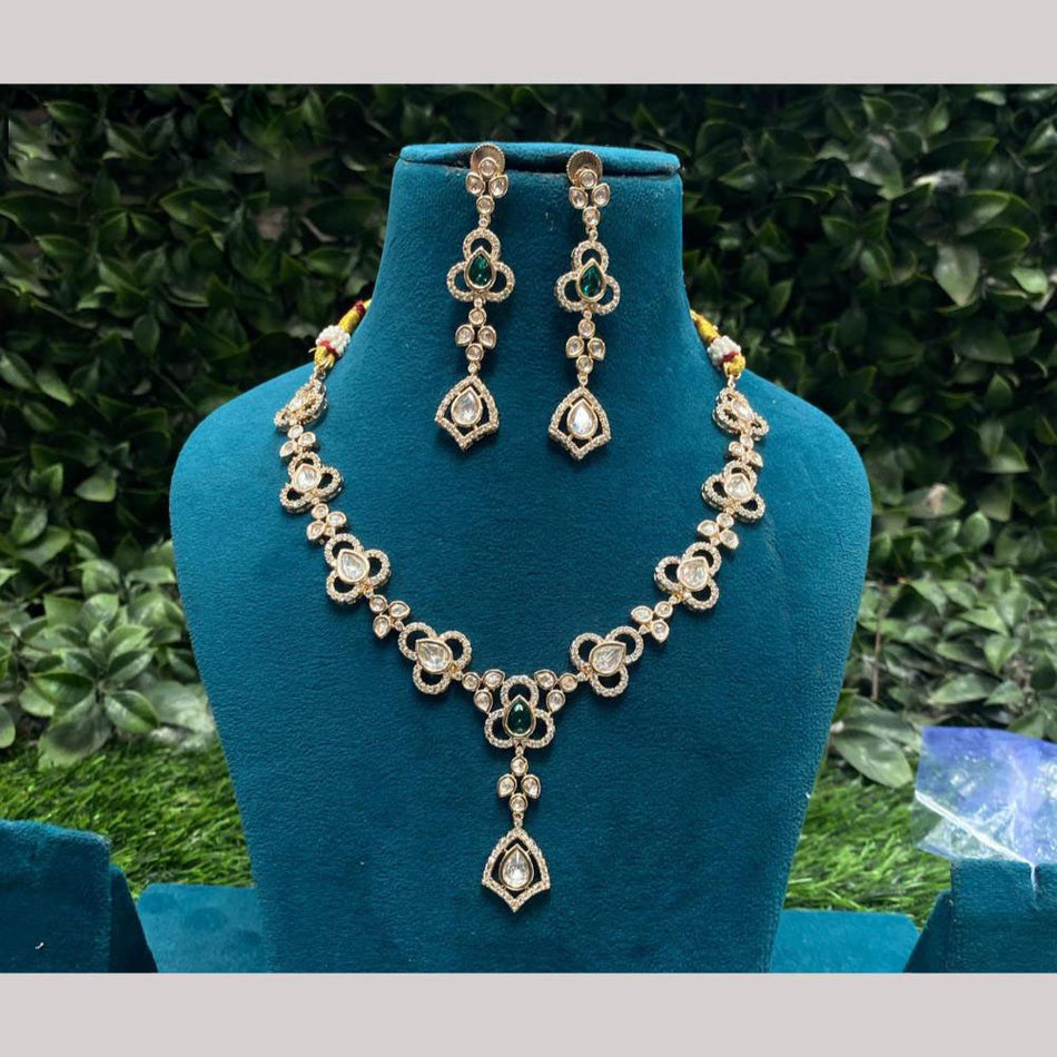 Kundan Choker Necklace in Gold Plated Silver | Bridal Jewellery India