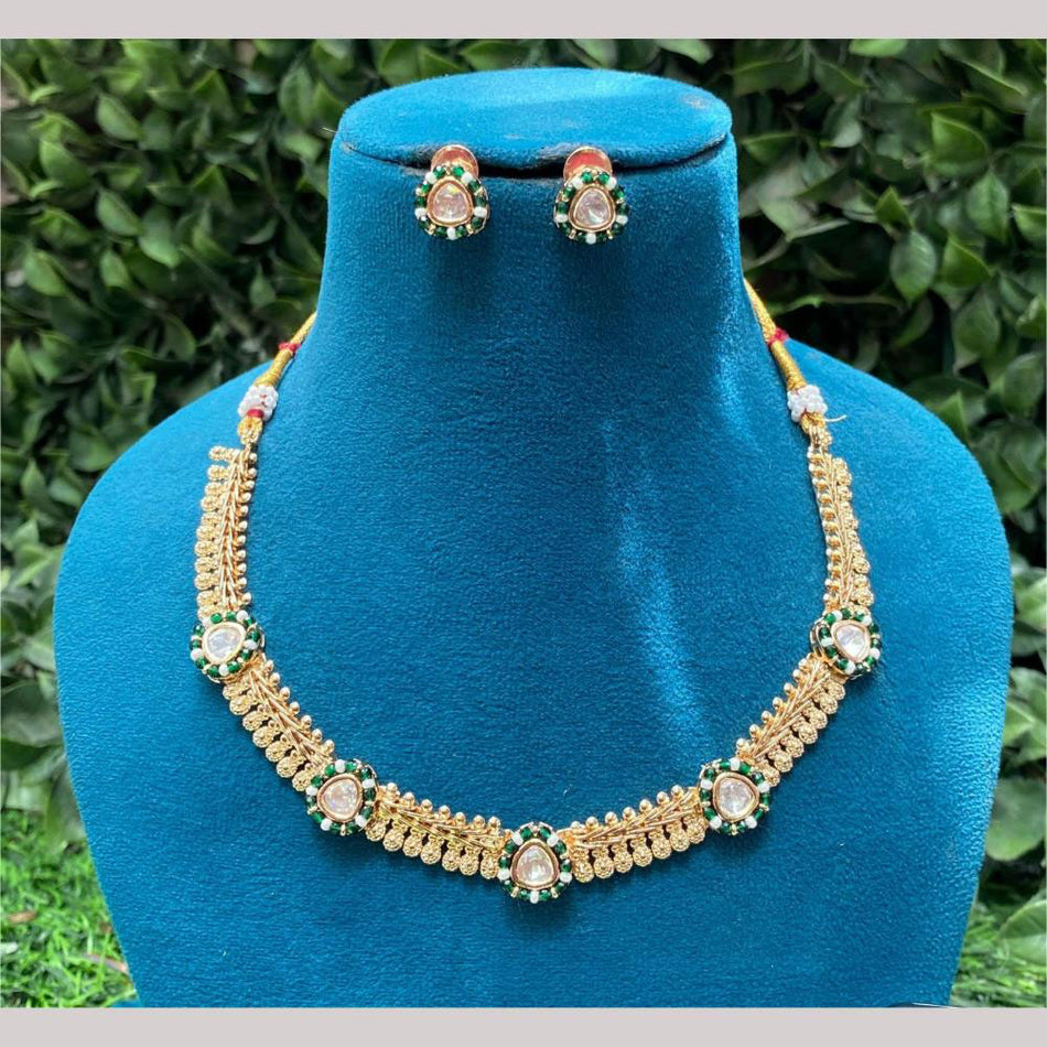 Kundan Choker Necklace in Gold Plated | Bridal Jewellery India