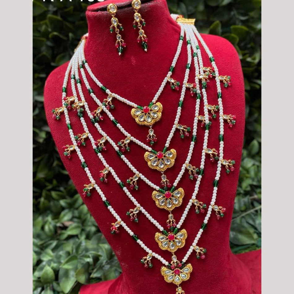 Kundan Necklace in Sterling Silver | Bridal Jewellery India