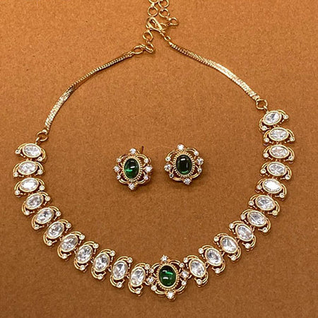 Kundan Choker Necklace in Sterling Silver | Bridal Jewellery India
