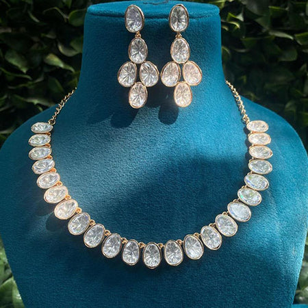 Kundan Necklace Set in  Gold Plated | Bridal Jewellery India