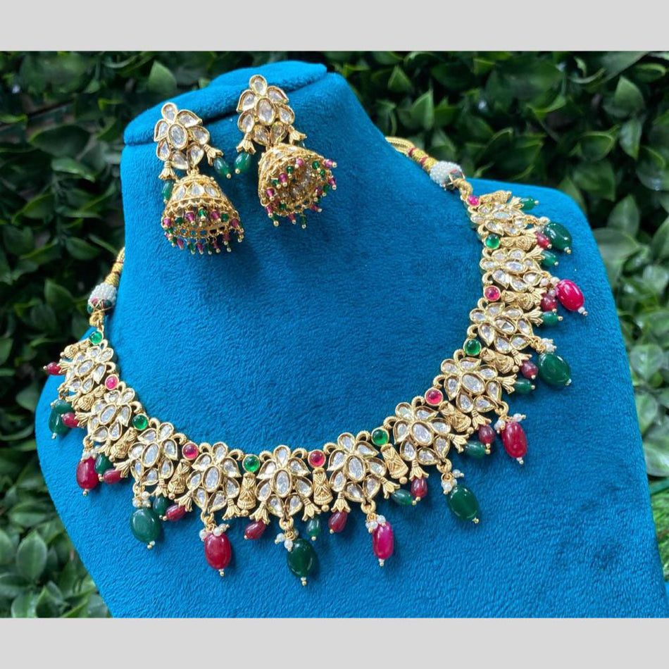 Kundan Necklace in  Gold Plated | Bridal Jewellery India