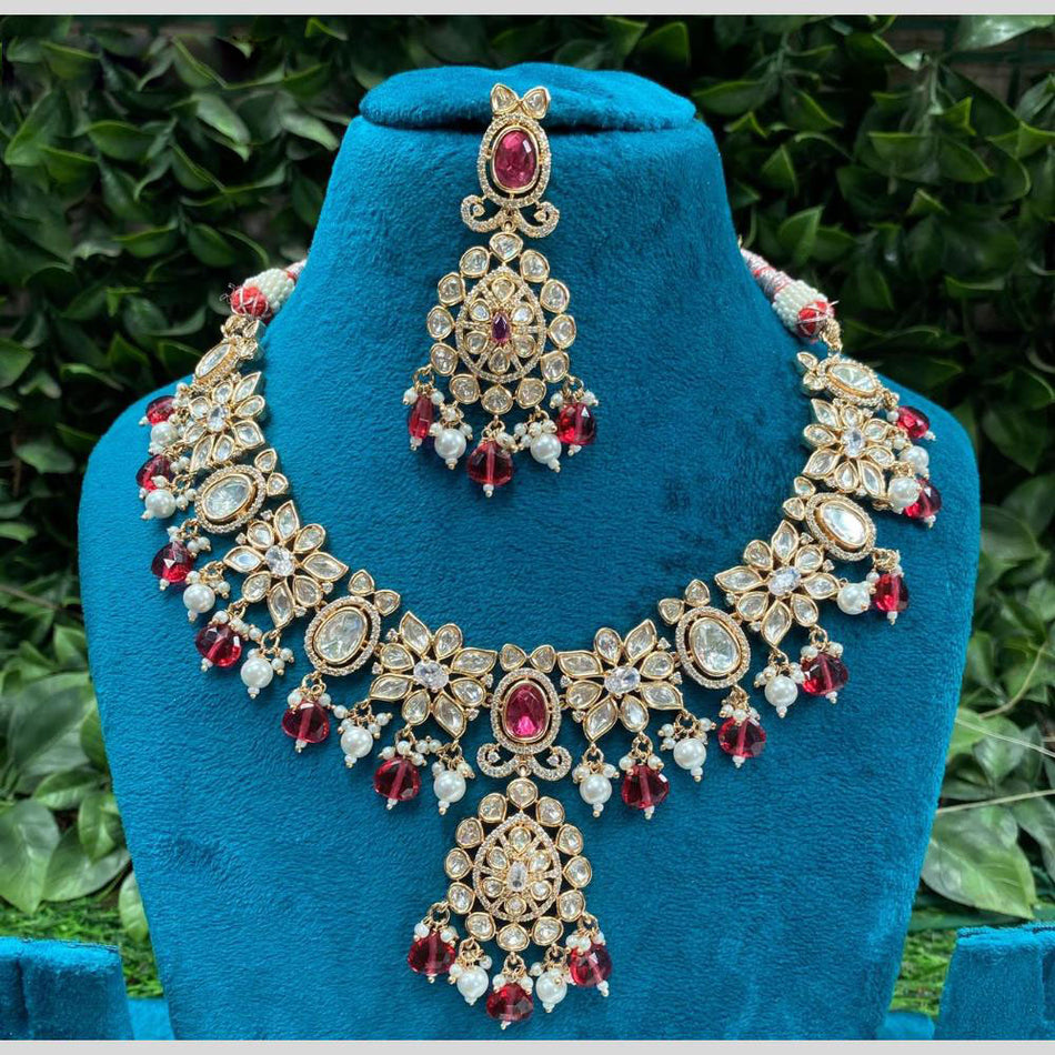 Kundan Necklace in  Gold Plated | Bridal Jewellery India