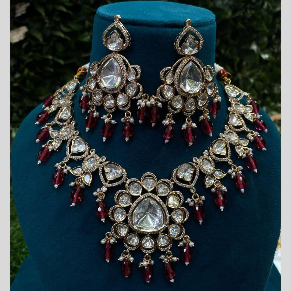 Kundan Choker Necklace in Sterling Silver | Bridal Jewellery India