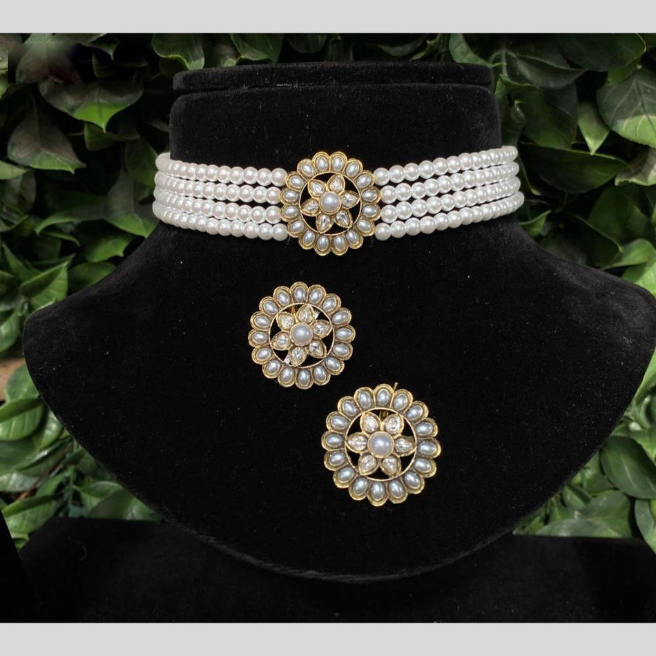 Pearl Choker in Sterling Silver | Bridal Jewellery India