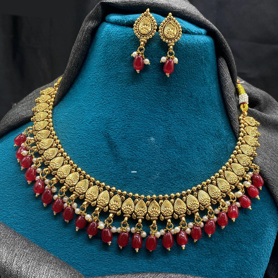 Pearl Bead Necklace in Sterling Silver | Bridal Jewellery India