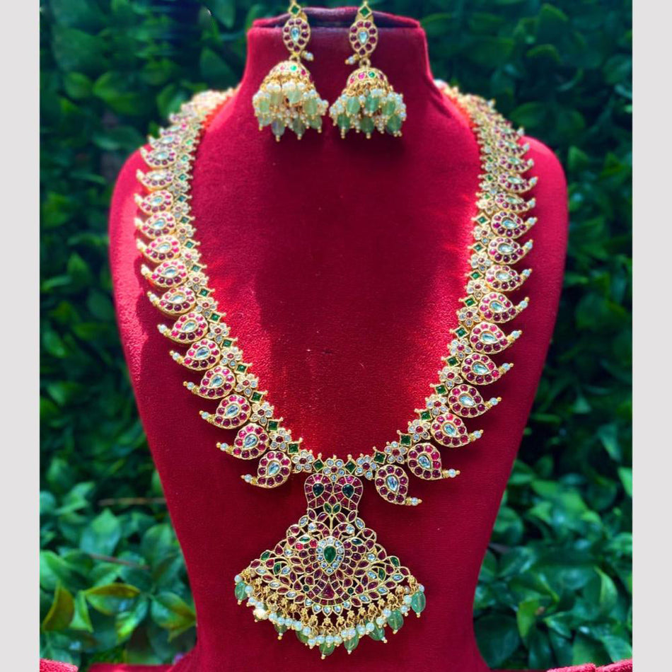 Endless Elegance Long Necklace in 14K Gold Plated | Bridal Jewellery India