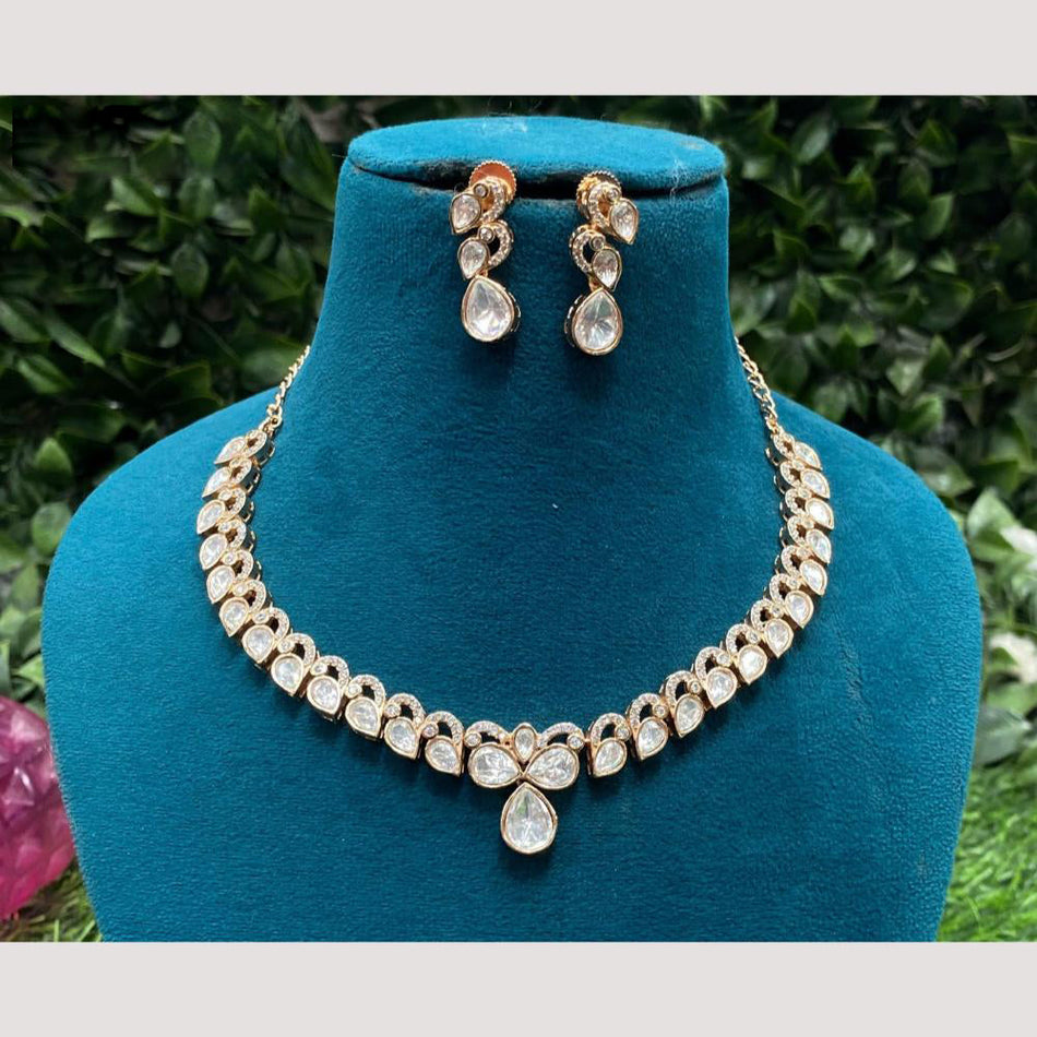 Kundan Choker Necklace in Platinum for Bridal | Bridal Jewellery India