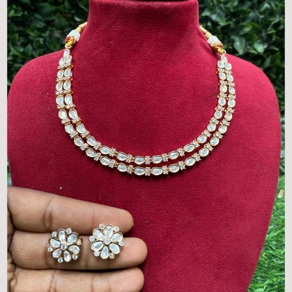 Kundan Choker Necklace in Gold Plated | Bridal Jewellery India