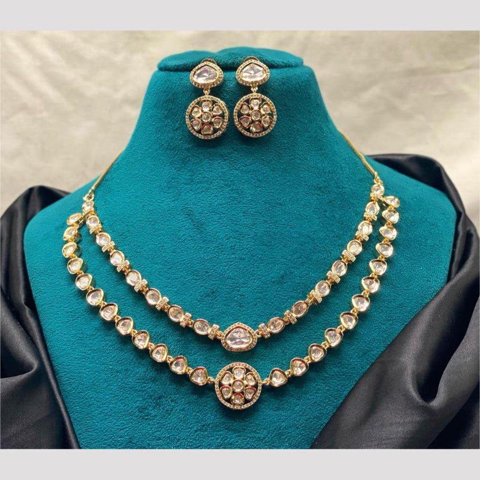 Kundan Choker Necklace in Sterling Silver | Bridal Jewellery India