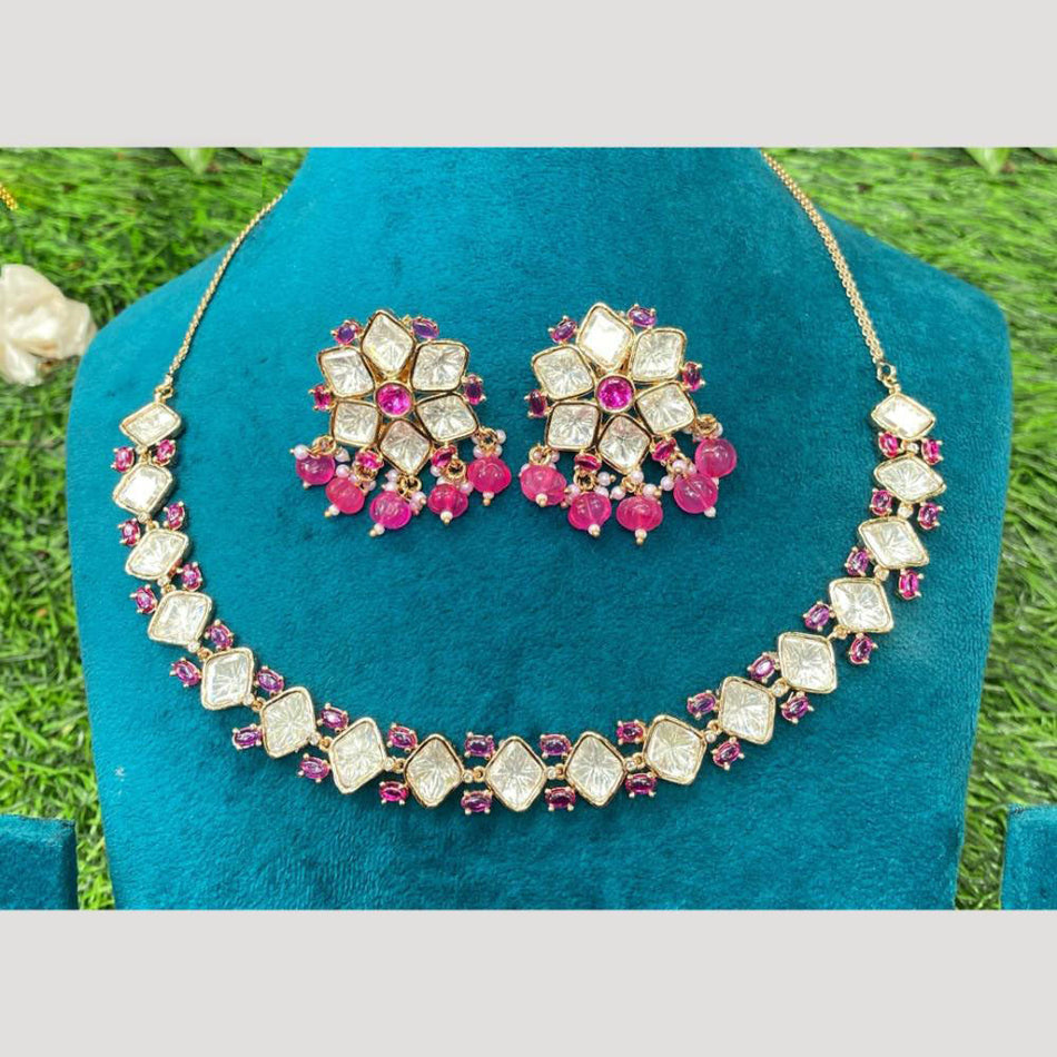 Kundan Choker Necklace in Gold Plated | Bridal Jewellery India
