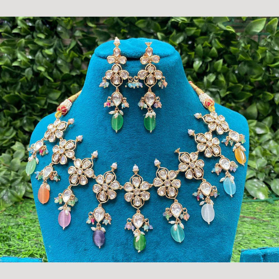 Kundan Choker Necklace in Gold Plated | Bridal Jewellery India