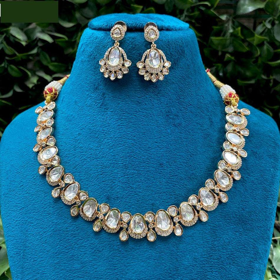 Kundan Necklace Set in  Gold Plated | Bridal Jewellery India