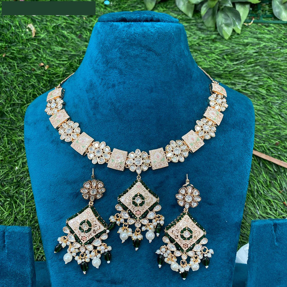Kundan Choker Necklace in Gold Plated for Bridal | Bridal Jewellery India