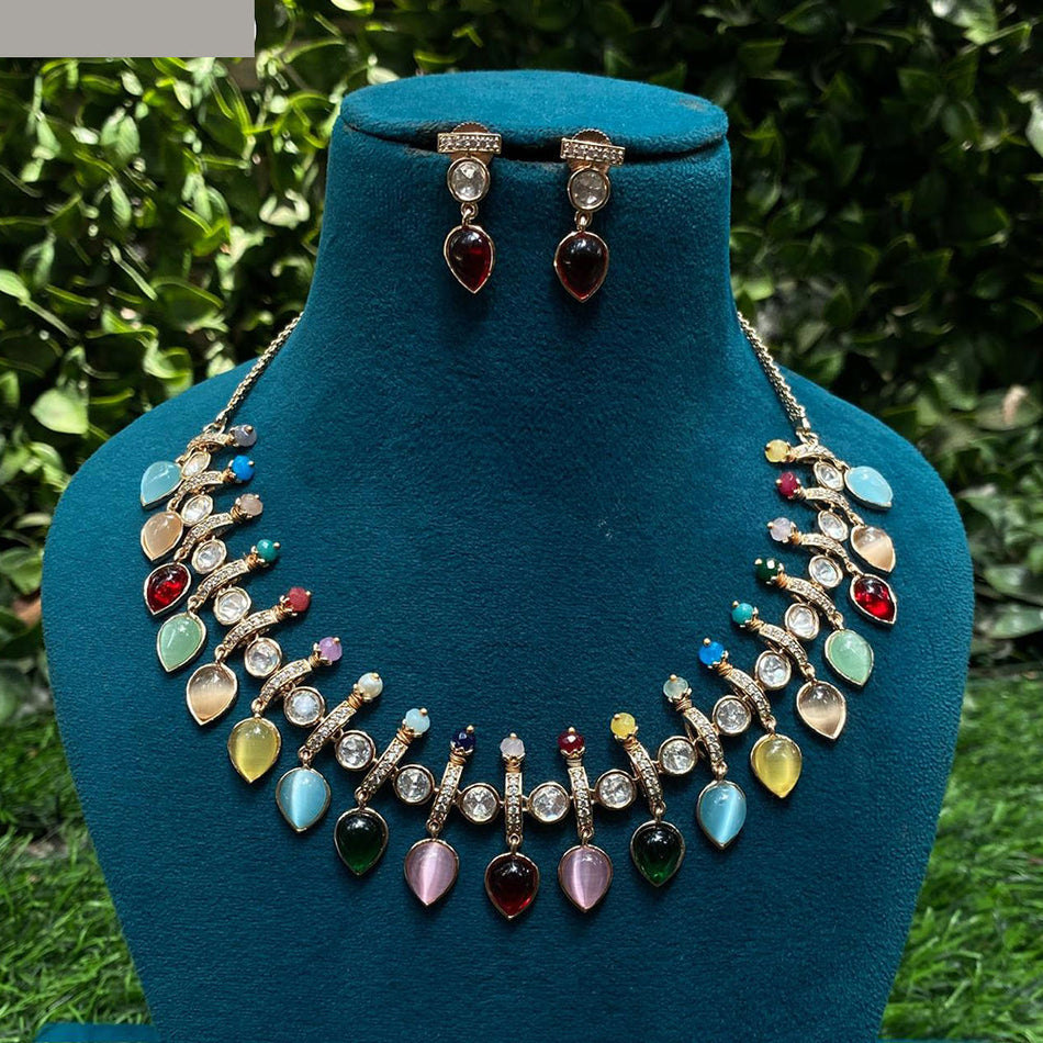 Kundan Choker Necklace in Gold Plated for Bridal Wear | Bridal Jewellery India