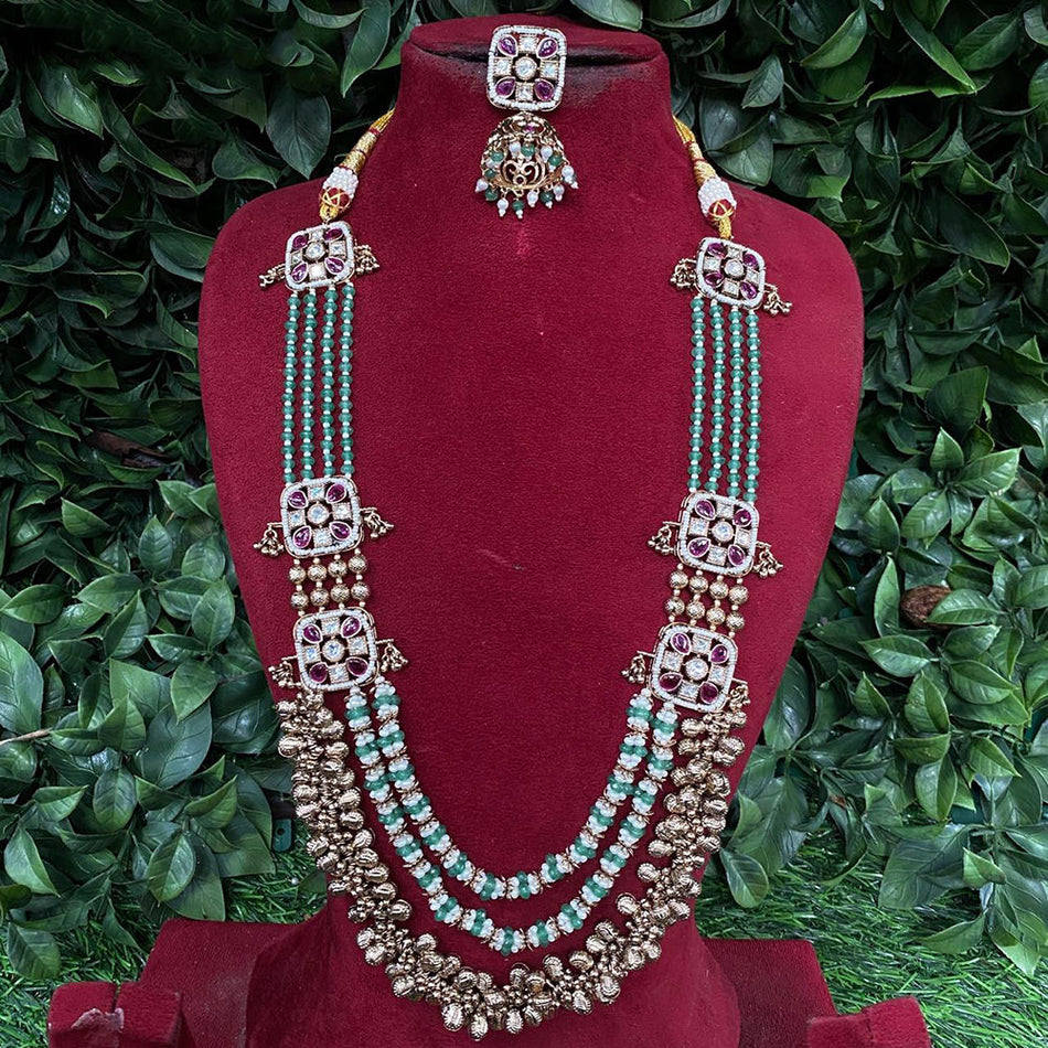 Kundan Choker Necklace in White Gold Plated | Bridal Jewellery India