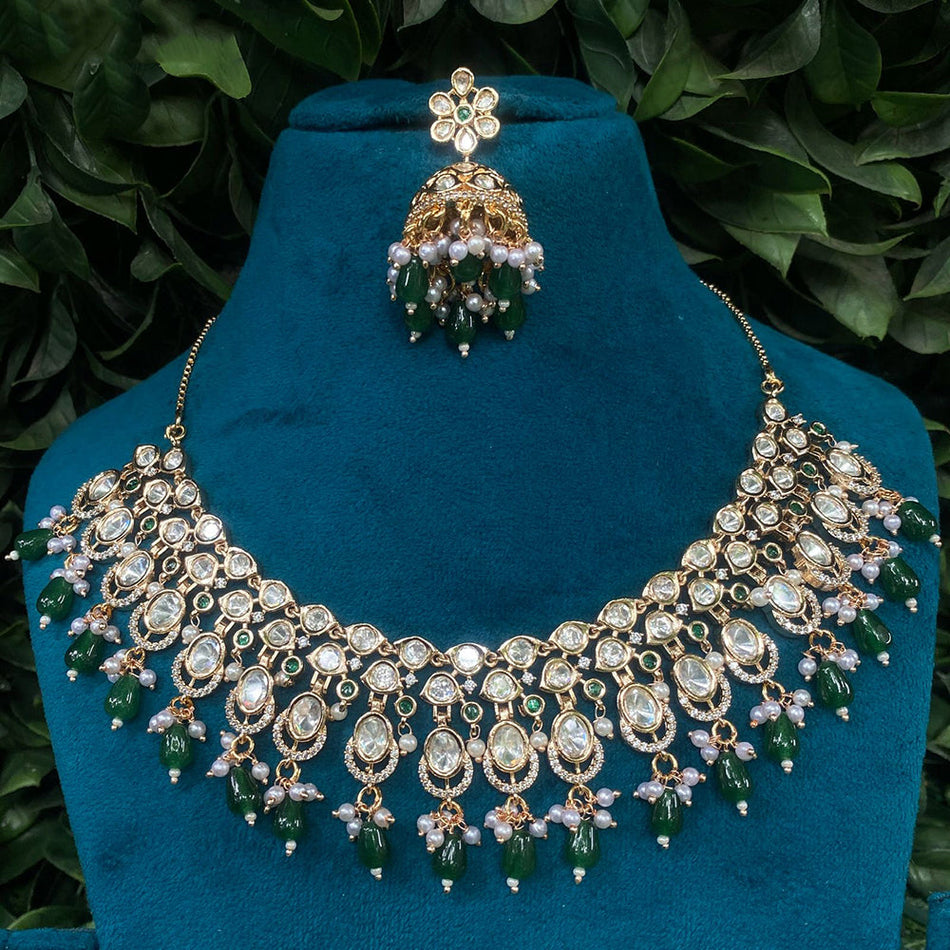 Kundan Choker Necklace in Gold Plated for Bridal | Bridal Jewellery India