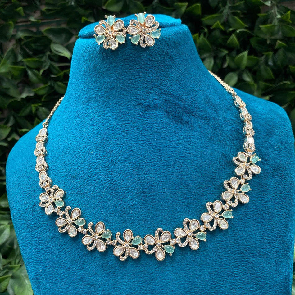 Kundan Choker Necklace in Silver | Bridal Jewellery India