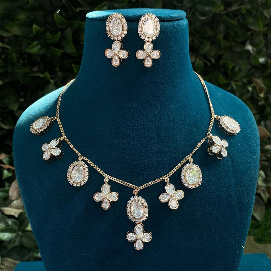 Kundan Choker Necklace in Gold Plated | Bridal Jewellery India