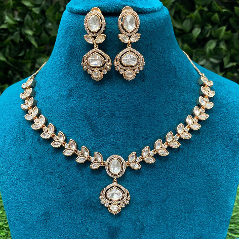 Kundan Choker Necklace in Platinum for Bridal | Bridal Jewellery India