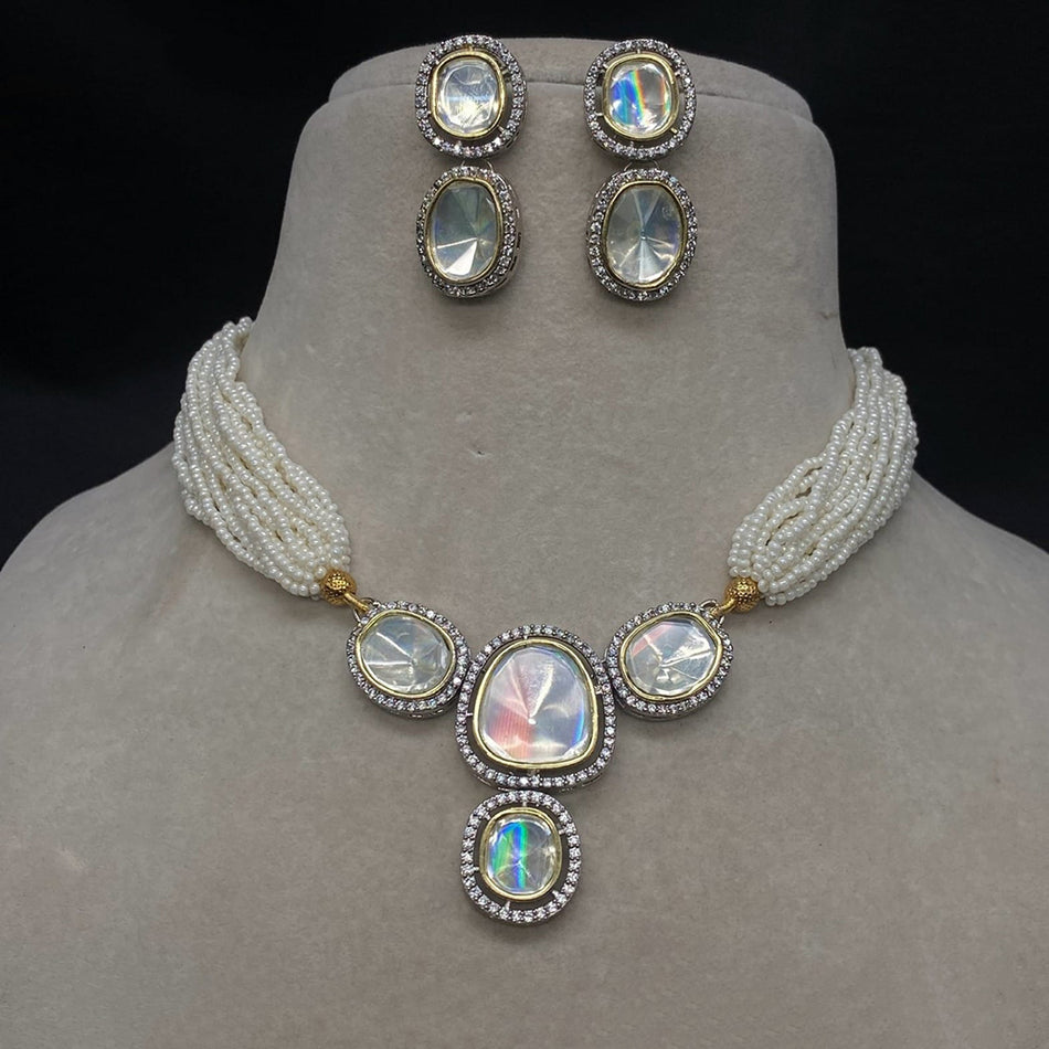 Kundan Choker Necklace in Gold Plated with Polki Stones | Bridal Jewellery India