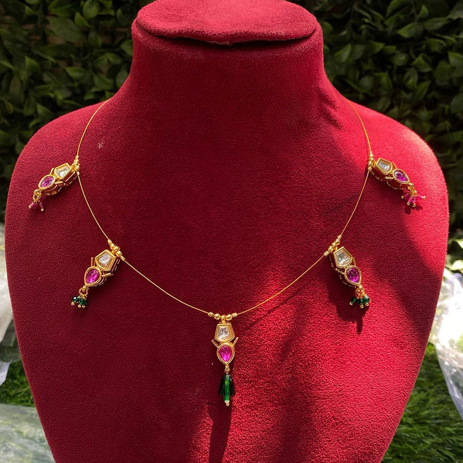 Kundan Necklace in  Gold Plated | Bridal Jewellery India